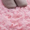 Tapete rosa para meninas shaggy crianças piso macio tapete sala de estar decoração adolescente capacho nórdico bege fofo tapetes tamanho grande 240127