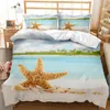 Bedding Sets Sea Shell Starfish Beach Island Nature Kids Quilt Durex Full Twin King Size 3Pcs Duvet Cover Linen Set Bedspread240x220