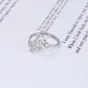 Irlandzki celtycki węzeł pierścionek serce I Love You Forever 925 Srebrny srebrny pierścionek z pierścionkiem ślubnym Prezent dla kobiet dziewczyna 240125