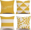 Federa per cuscino 45x45 cm quadrata gialla dorata geometrica moderna decorativa per cuscini soggiorno divano decorazioni per la casa