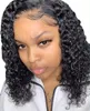 Perruque Bob Lace Frontal Wig brésilienne Remy, cheveux naturels, Deep Wave, 13x4, naissance des cheveux naturelle, courte, bouclée, pre-plucked, Baby Hair