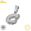 Pendentif lettres fines en argent 925, pendentif lettres classiques Punk HiphopRock pour hommes, bijoux Hip Hop 240119