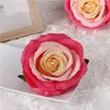 Flores decorativas 20pcs 9cm artificial rosa flor cabeças seda festa decoração buquê de parede de casamento rosas brancas