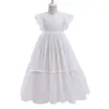 Robes de fille à manches courtes en dentelle robe de noël été enfants Boho longue pour les filles année fête enfants dos nu vêtements de vacances