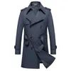 Solid Classic Men's Trench Coat Plus Size Windbreak High Quality Business Casual Wind Coat Mänkläder M-8XL BF7987 240124