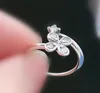 2019 Nuovo Inverno 100 925 Gioielli europei in argento sterling Quattro petali di fiori ed Anello Anello di fascino di moda69447043668770