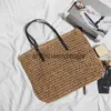 Shoulder Bags Casual Large Capacity Handbag Totes Handmade Straw Shoulder Bags For Women Big Travel Beach Bag Female Sac a Main FemmeH24219