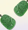 Natürliche grüne handgeschnitzte Drachen-Jade-Anhänger-Halskette, Schmuck, Geschenk, Edelstein, Ganzes 8981445