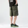 Shorts pour hommes Supuscreat été hommes coton cargo pantalon multi poches travail décontracté taille élastique militaire court