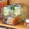 Storage Bottles Refrigerator Organizer Stackable Clear Organizers Bins With Handles For Kitchen And Cabinet