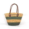 Totes New Fasion Striped Damper Womens Bag Boemian Summer BEAC Designer Straw Duża część wiadra i bagh24218