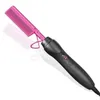 Hårrätare Leeons Black Comb Stiger Flat Iron Electric Electric Heat Wet and Dry Curler Straight Styler Curling 221028