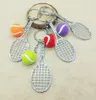 Mini Tennis mignon porte-clés sac pendentif à breloque boule ornements femmes hommes enfants porte-clés Fans de sport Souvenir cadeau d'anniversaire Whole8769759