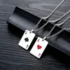 Pendentif Colliers Punk Style Poker Collier Hommes Garçon Hip Hop Lucky Spades Ace Charm Femmes Couples En Gros