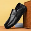 Nieuwe heren Yello-Brown Spring Loafers Slip-on Casual Brand Light Business Men Soft Bottom Simple Shoes 2414