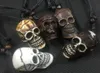 12 Stück YQTDMY Ganzer Modeschmuck, geschnitzter Totenkopf-Anhänger, Halskette, Schmuck, Holzperlen, Seil, verstellbar45912094971384