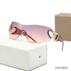 Mode Love Conoined Frameless Solglasögon för kvinnor Designer Ladies Designers Party For Men Brand Letter Cool UV Protection Eyeglasses 23007