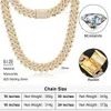 Ketting ketting moissanite ketting moissanite kettingDropshipping Hiphop Sieraden Mannen 19Mm Sterling Sier VVS Moissanite Diamond Iced Out Cubaanse Link Chain