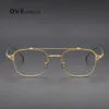Reines Brillengestell für Herren, Retro-Quadrat-Rezept-Vollbrillengestell, Vintage-Myopie-Optikbrillen 240119