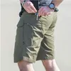 Męskie szorty męskie ładunki letnie taktyczne taktyczne krótkie szybkie suche spodni wielościenoski