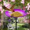 Autres fournitures d'oiseaux Bol de bain d'oiseaux avec plateau d'alimentation amovible en forme de fleur pour patio extérieur