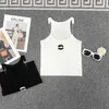 Tanques de mujer Camis Designer Brand 23 Verano Nueva pequeña fragancia Correa de hombro invisible Patrón de letra Color sólido Sin mangas Spicy Girl Sexy Tank Top 8UH7