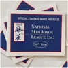 Autres produits d'impression d'emballage Vente en gros Mahjongg League 2023 Mains de cartes de grande taille et cartes de Mahjong resofficielles Foradt National Dh4My