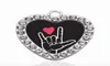 I LOVE YOU SIGN LANGUAGE INTERPRETER CIRCLE CHARM Charms DIY Jewelry NecklaceBraceletsChoker Making Handmade6210582