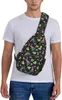 Backpack Rabbits And Hearts Unisex Sling Crossbody Shoulder Bags Daypacks Chest Bag With Adjustable Strap Hiking Travel