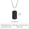 ペンダントネックレスMprainbow Men Hammered Dog Tag Necklace Waterproof Stainless Square Collar Birthday Christm