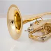 Il belin Hoge kwaliteit gouden Bb-cornettrompet messing met koffer en mondstuk Muziekinstrumenten 00