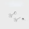 Stud Earrings 925 Silver Needle Minimalist Cute Flower Small Tragus For Women Teen Daily Simple Piercing Jewelry Accessories