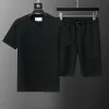 Herrmodedesigner sportkläder sommar casual sportkläder för män jogging andas sport t-shirt tvådelar set x-3xl