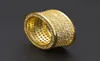 Anillos de oro de Hip Hop para hombre, joyería nueva moda, anillos helados de diamantes de imitación de piedras preciosas para hombre 2123860