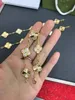 2024 designer bracelets van Luxury Clover Bracelet Pearl women 18K Gold Brand Love Bangle Charm Bracelets Shining Crystal Diamond A Party Jewelry6109382q10