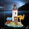 Bloklar Mini 1420pcs Lookout Tower Cape Deniz Feneri Ev Yapısı Block Antik Ağaç Beyaz Pavilion Tuğla Oyuncaklar Çocuklar Hediyeler