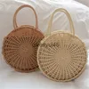 Totes REREKAXI Round Weave Womens andbag Net Bag Boemia andmade Borse di paglia Summer Beac Donna ollow Raan Sopping ToteH24218