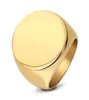 Plain Hip Hop Rings 24k Gold Plated Tideway for Men Storlek 7 8 9 10 11 124372891