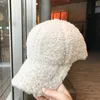 Bollmössor 2024 Autumn Winter Baseball Cap Women Artificial Lamb Wool Hats Version Tide Warm Plush Spring