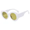 Trendy modern retro street photography cross-border fashion catwalk sunglasses color large round frame PF