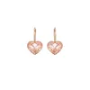 Swarovski oorbellen ontwerper vrouwen originele kwaliteit charme oorbellen sieraden voor vrouwen hartvormige geperforeerde oorbellen