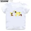 T-shirts 2020 New Summer Baby Boys T shirt Curious George Cartoon Print Kids T-Shirts Funny Monkey Children Girls Tops Clothes Q240218