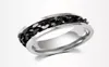 Anillo de hombre de acero inoxidable, anillos de cadena de eslabones de oro, plata y negro para mujer, joyería Punk de nueva moda HZ9260491