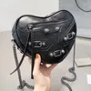 Fashion Motorcycle Chain Bag Women Cross Body Shopping tote Satchels Arena Le Cagole Rivet Bag hobo handbag Luxury purses