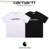 24SS Designer Carhart Camiseta Carharrt Clássico Bordado Carta T-shirt de Manga Curta para Homens e Mulheres Casal Solto Versátil Underlay Fashion