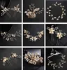 QYY Fashion Pearls Gold Wedding Hair Accessories Flowers Bridal Hair Jewelry Hair Pins Pearl Clips for Women Headpieces6817551