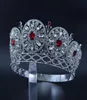 Miss Beauty Crowns For Pageant Contest Scaffali temporanei personalizzati privati Cerchi rotondi Diademi nuziali da sposa Miscelazione di pietre rosse Mo2288935591