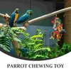 Diğer Kuş Malzemeleri Renkli Sisal Halat Çiğneme Oyuncak Oyuncaklar Birdcage Kolye Parrot Asma Ahşap Parçalama Salıncak Kuşları