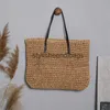 Shoulder Bags Casual Large Capacity Handbag Totes Handmade Straw Shoulder Bags For Women Big Travel Beach Bag Female Sac a Main FemmeH24219