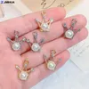 Charms 10 stks Rearl Crystal Schattige Beer Hart Kruis Kroon Hangers Voor DIY Sieraden Maken Levert Accessoires